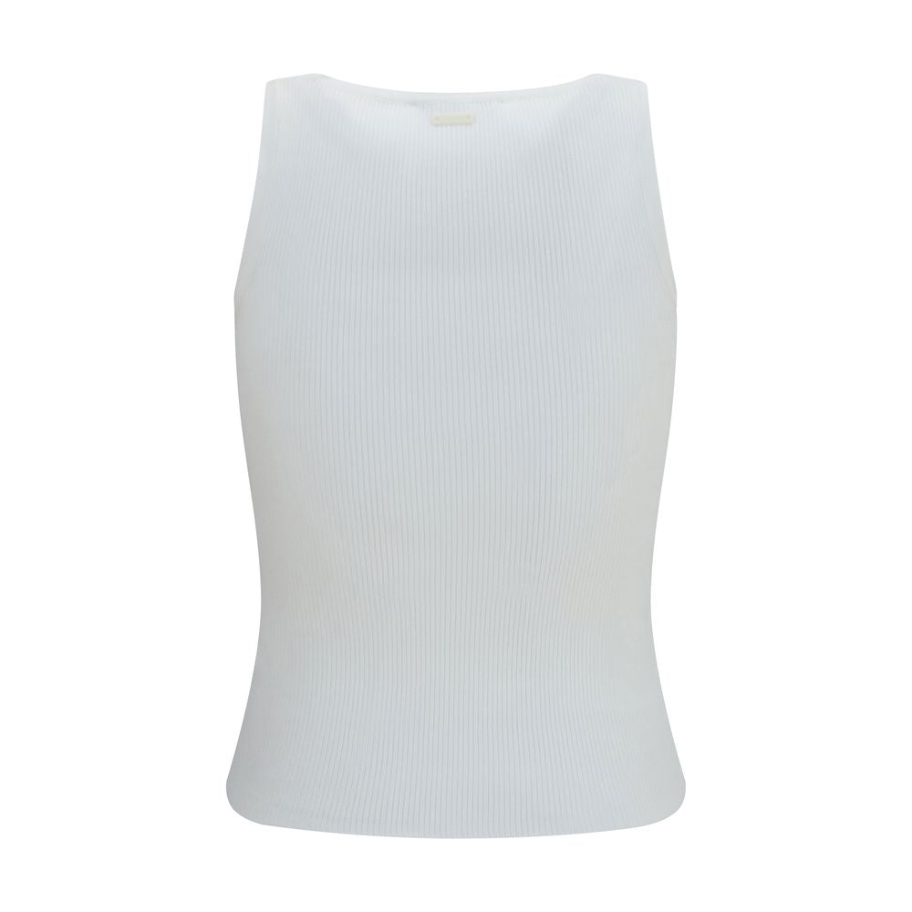Max Mara Weiße Viskose-Trägershirts-2