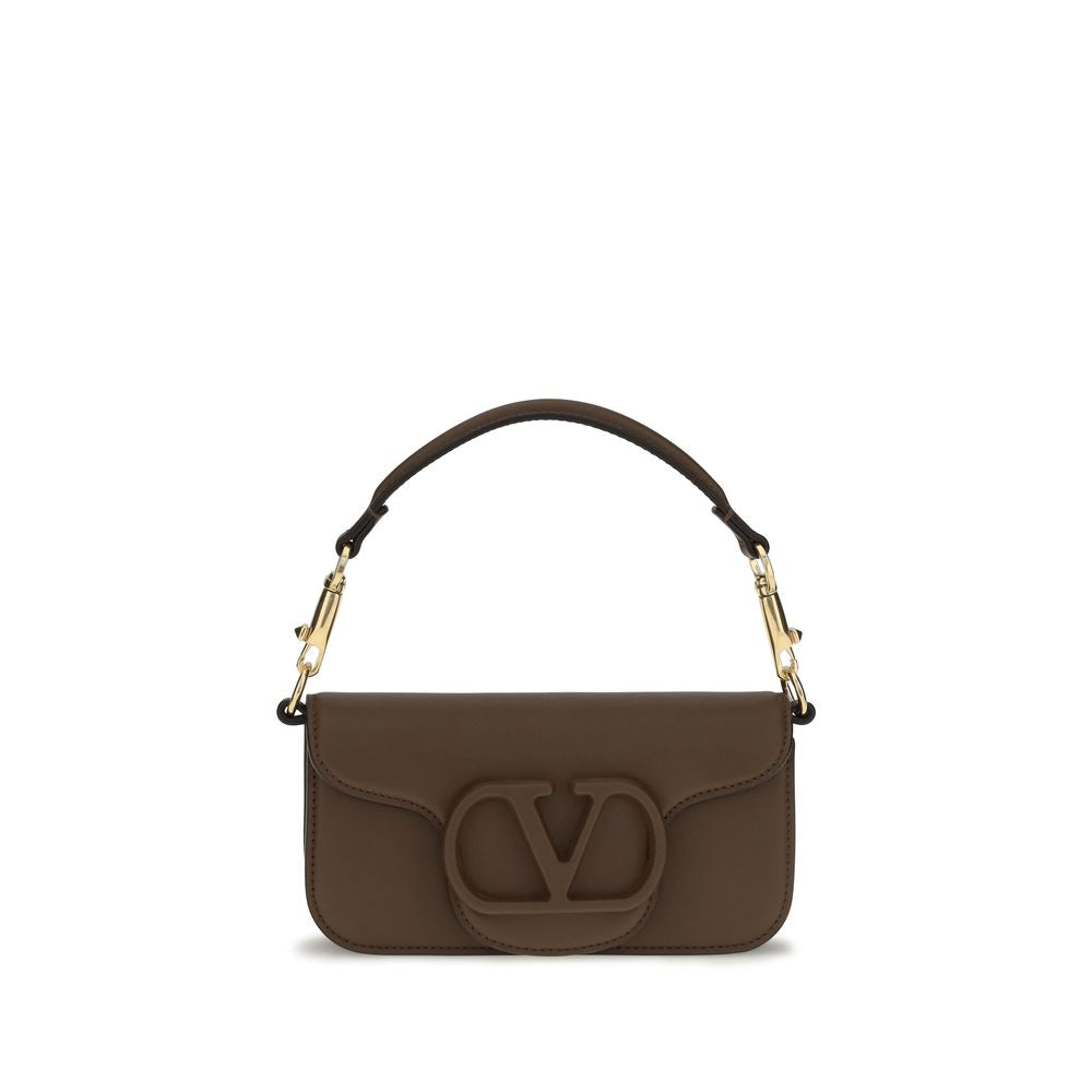 Valentino Garavani Braune Kalbsleder Bos Taurus Schultertasche-1