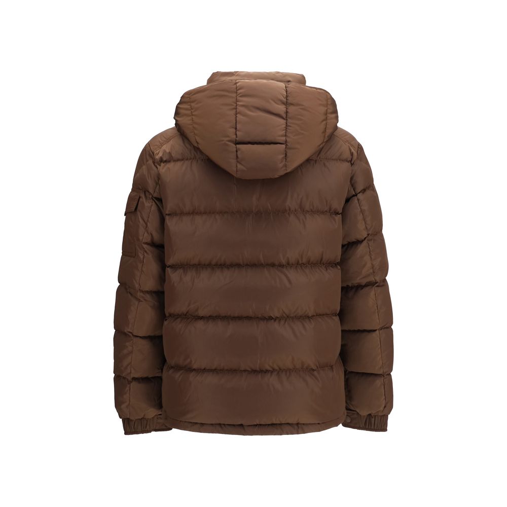 Moncler Braune Polyamid-Jacke in voller Länge-2