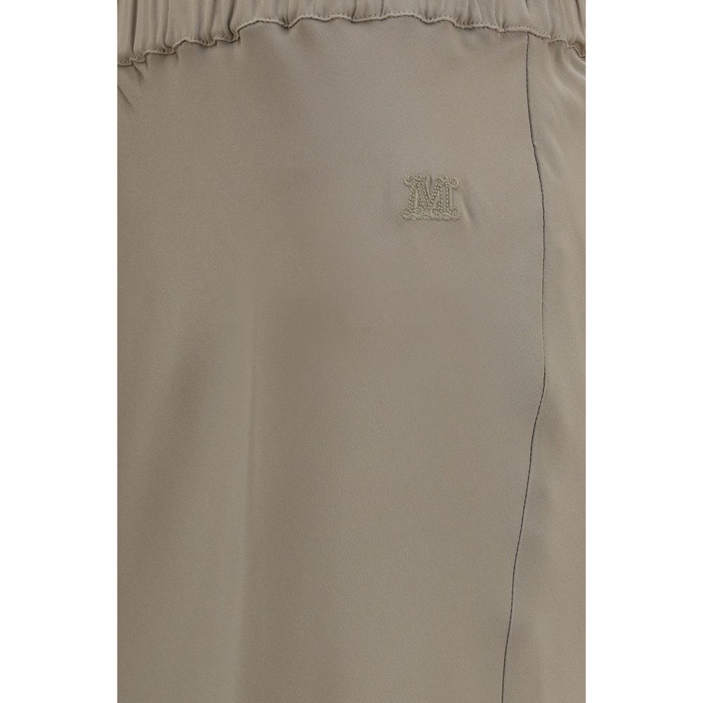 Max Mara Beiger Seidenrock in Maxi-Länge-3