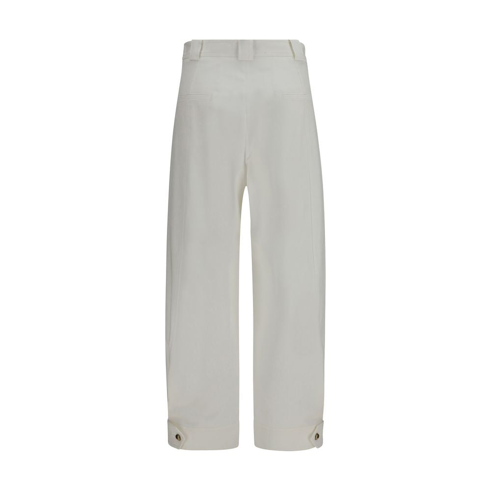 Max Mara Weiße Cropped Hose aus Baumwolle-2