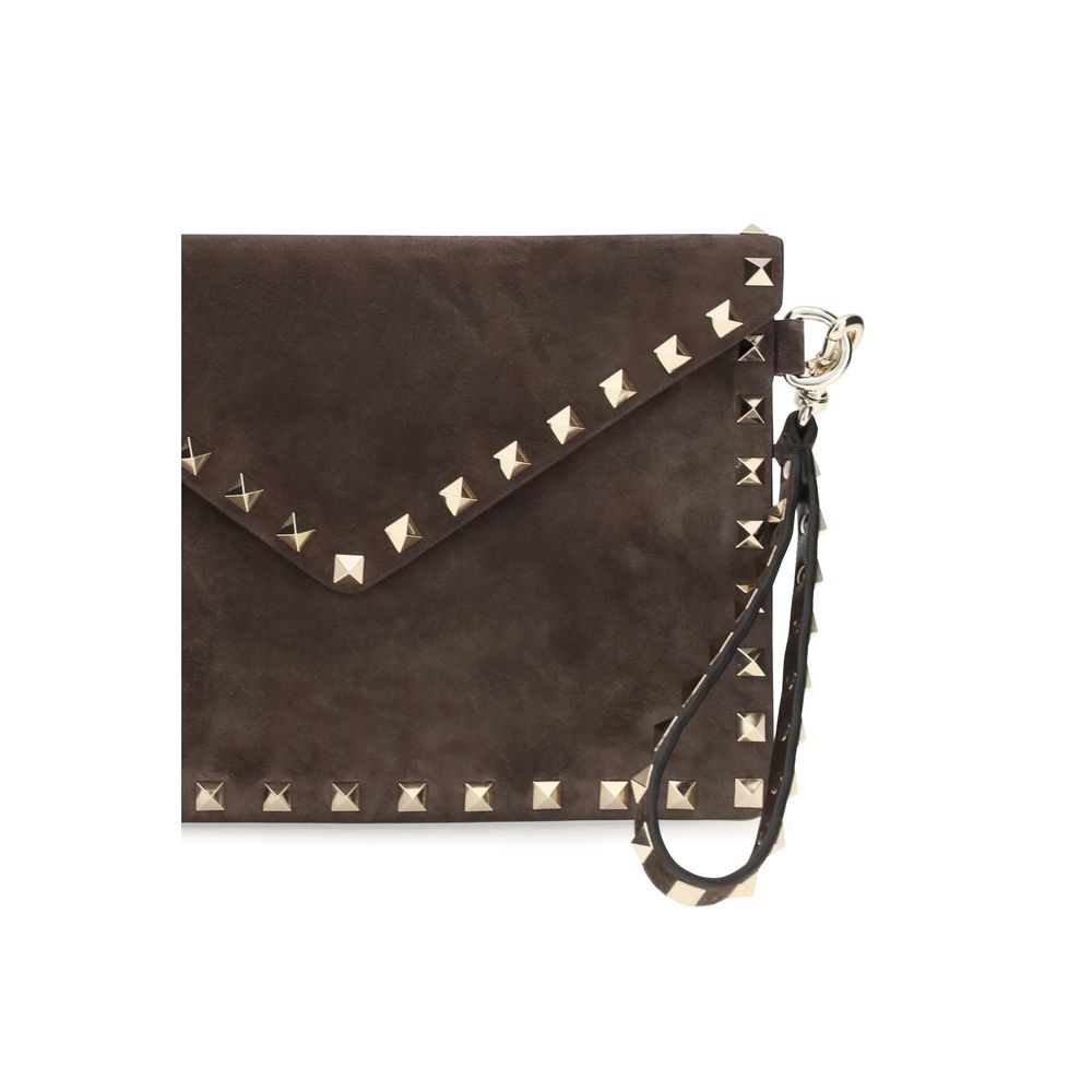 Valentino Garavani Braune Wildleder-Geldbörse-3