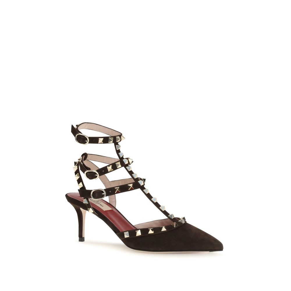 Valentino Garavani Braune Wildleder-Pumps mit hohem Absatz-2