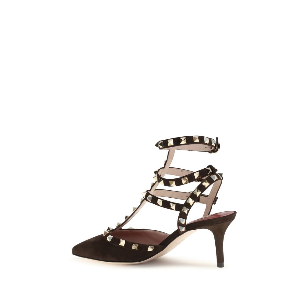 Valentino Garavani Braune Wildleder-Pumps mit hohem Absatz-3