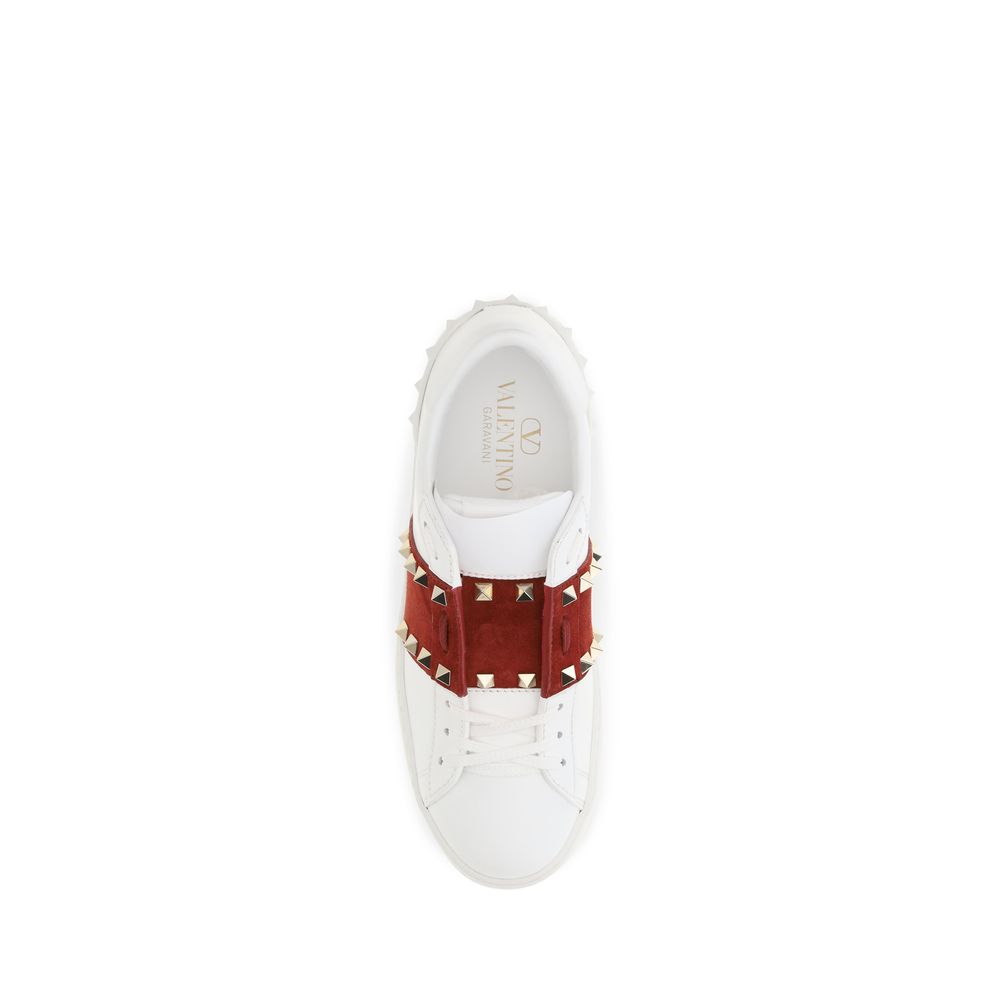 Valentino Garavani Weiße Low-Top-Sneaker aus Kalbsleder Bos Taurus-4