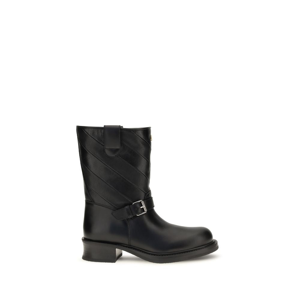 Valentino Garavani Schwarze Ankle Boots aus Kalbsleder Bos Taurus-1