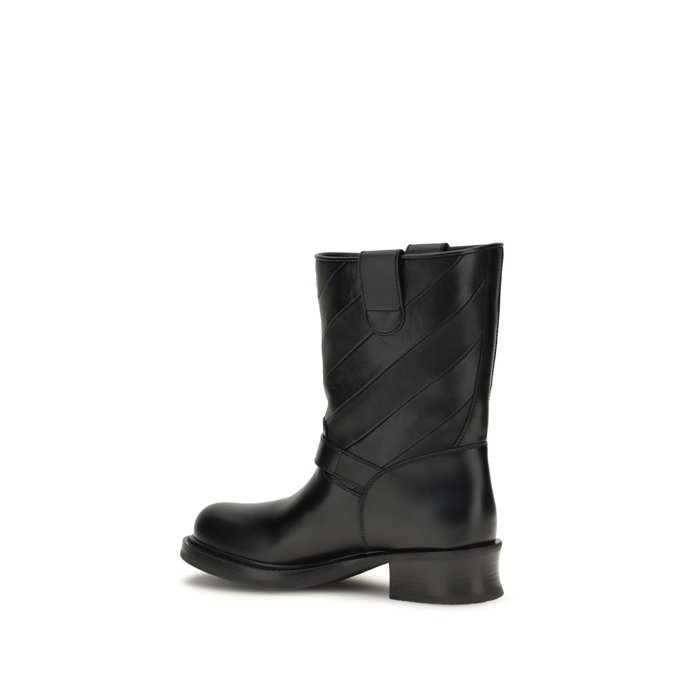 Valentino Garavani Schwarze Ankle Boots aus Kalbsleder Bos Taurus-3