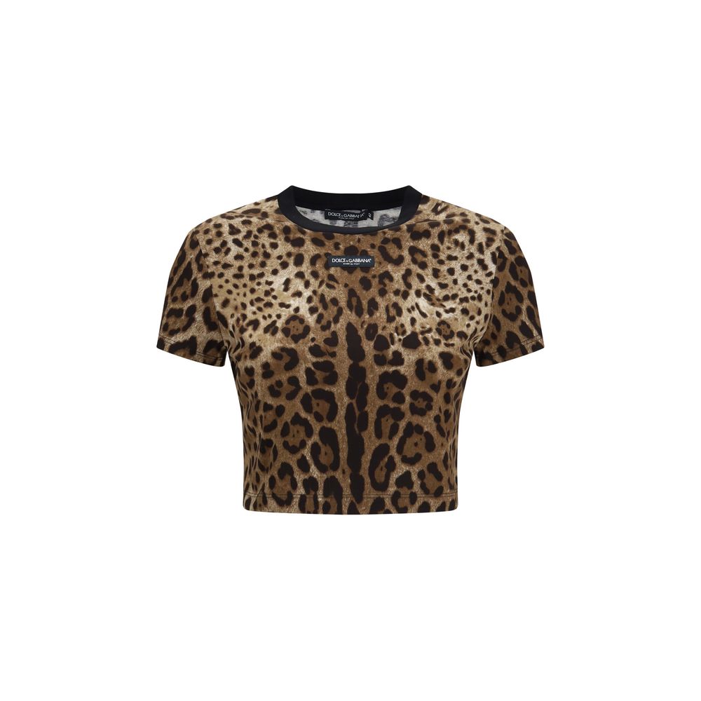 Dolce & Gabbana Beiges Baumwoll-T-Shirt-1