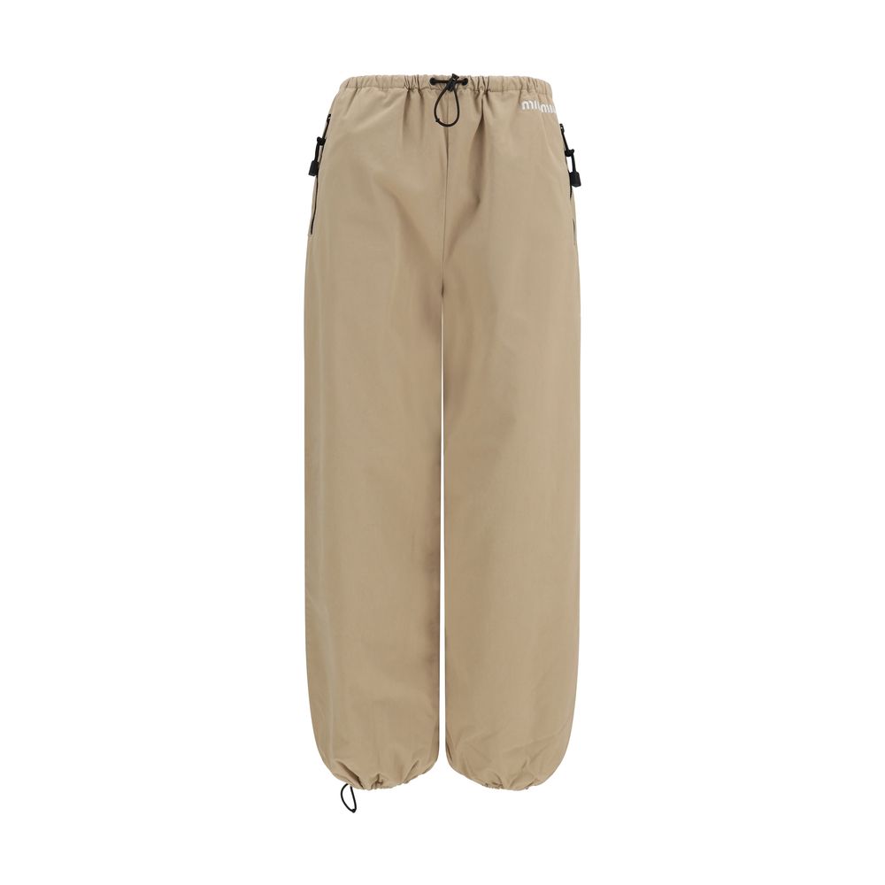 Miu Miu Beige Baumwoll-Sporthose-1