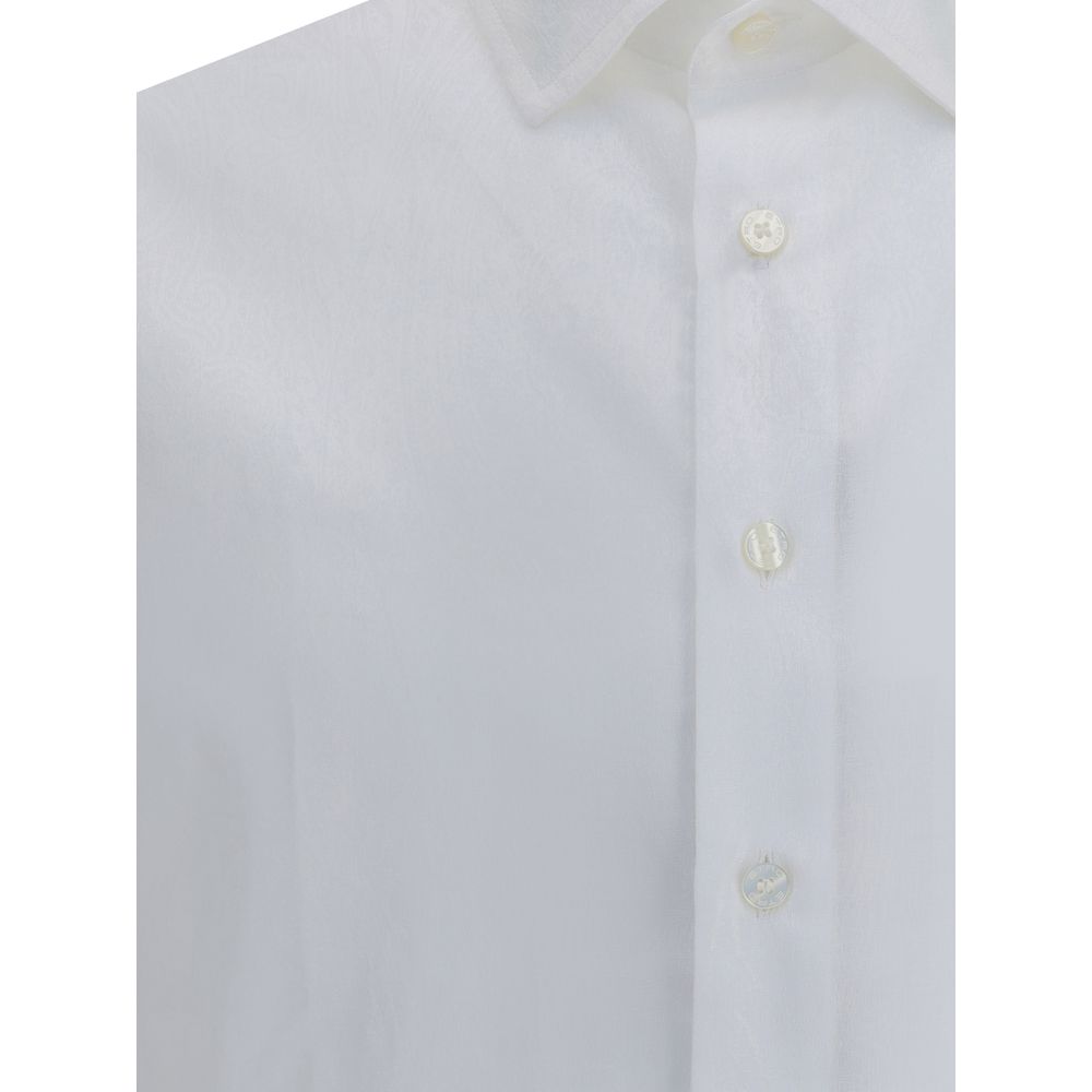 Etro Weißes Baumwollkleidhemd-3