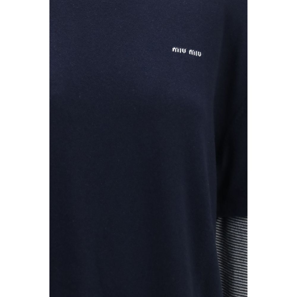 Miu Miu Blauer Wollpullover Oves Aries-3