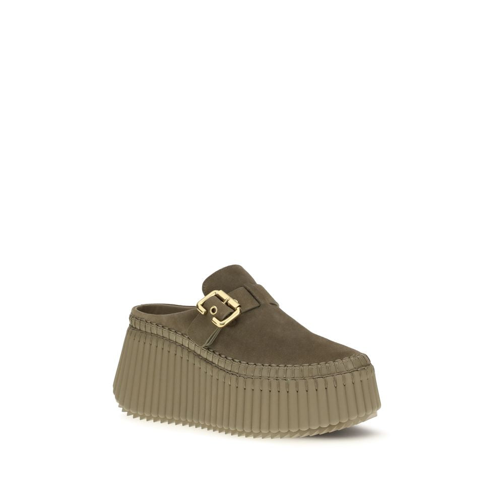 Chloé Bicolor Calf Leather Bos Taurus Mules-2