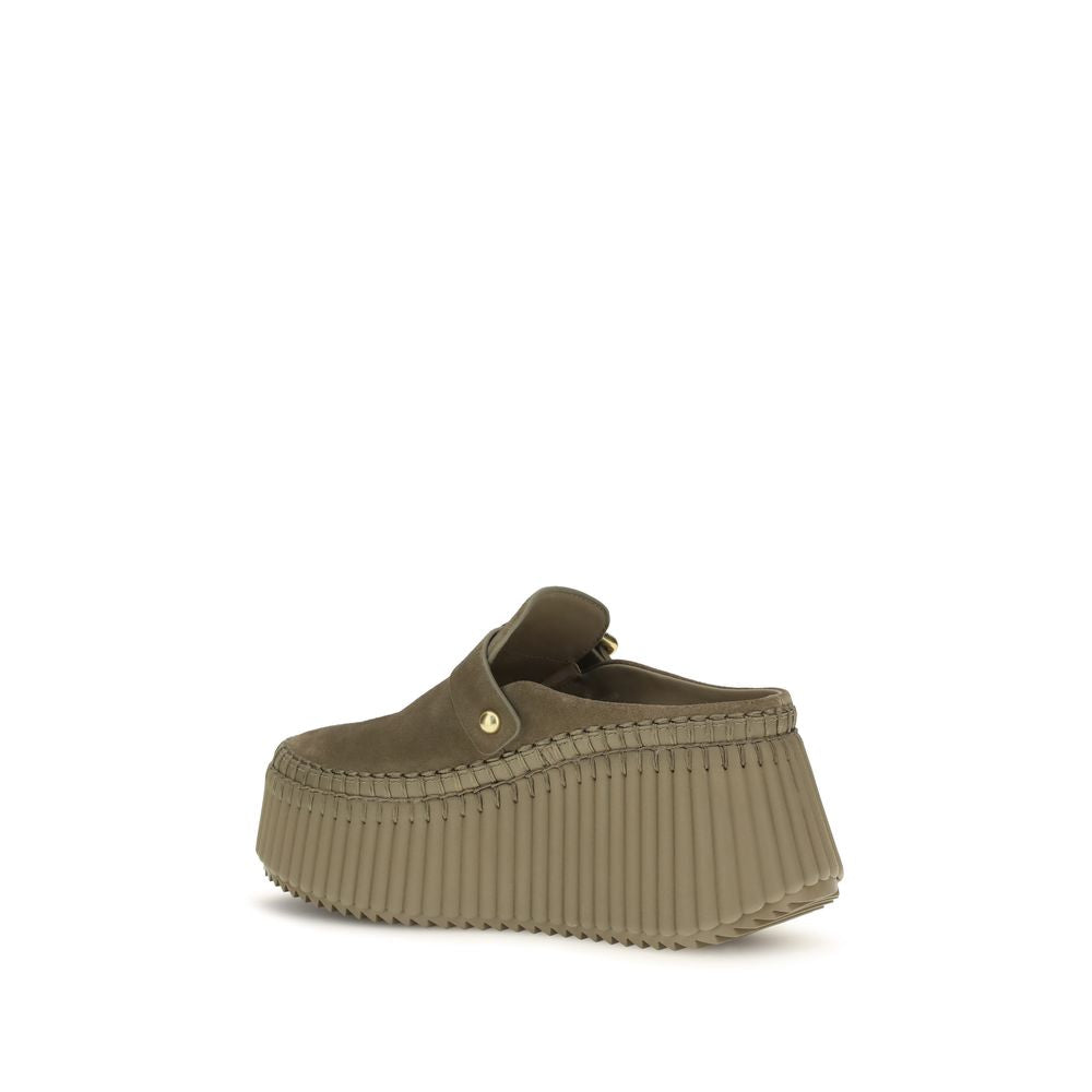 Chloé Bicolor Calf Leather Bos Taurus Mules-3
