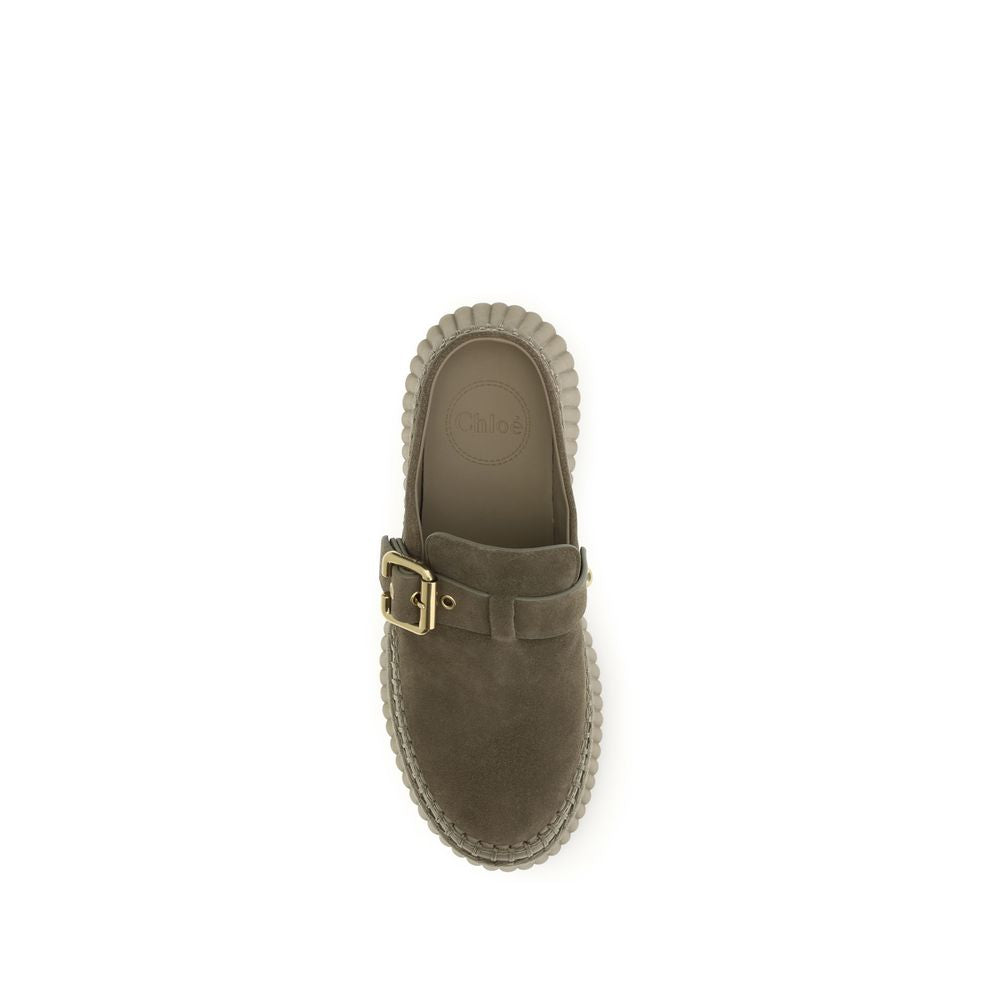 Chloé Bicolor Calf Leather Bos Taurus Mules-4
