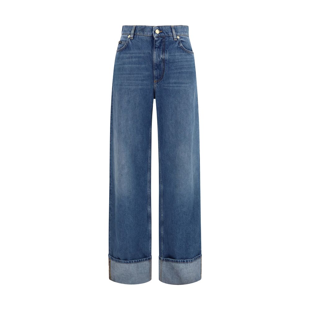 Dolce & Gabbana Blaue Jeans aus Baumwolle im geraden Schnitt-1