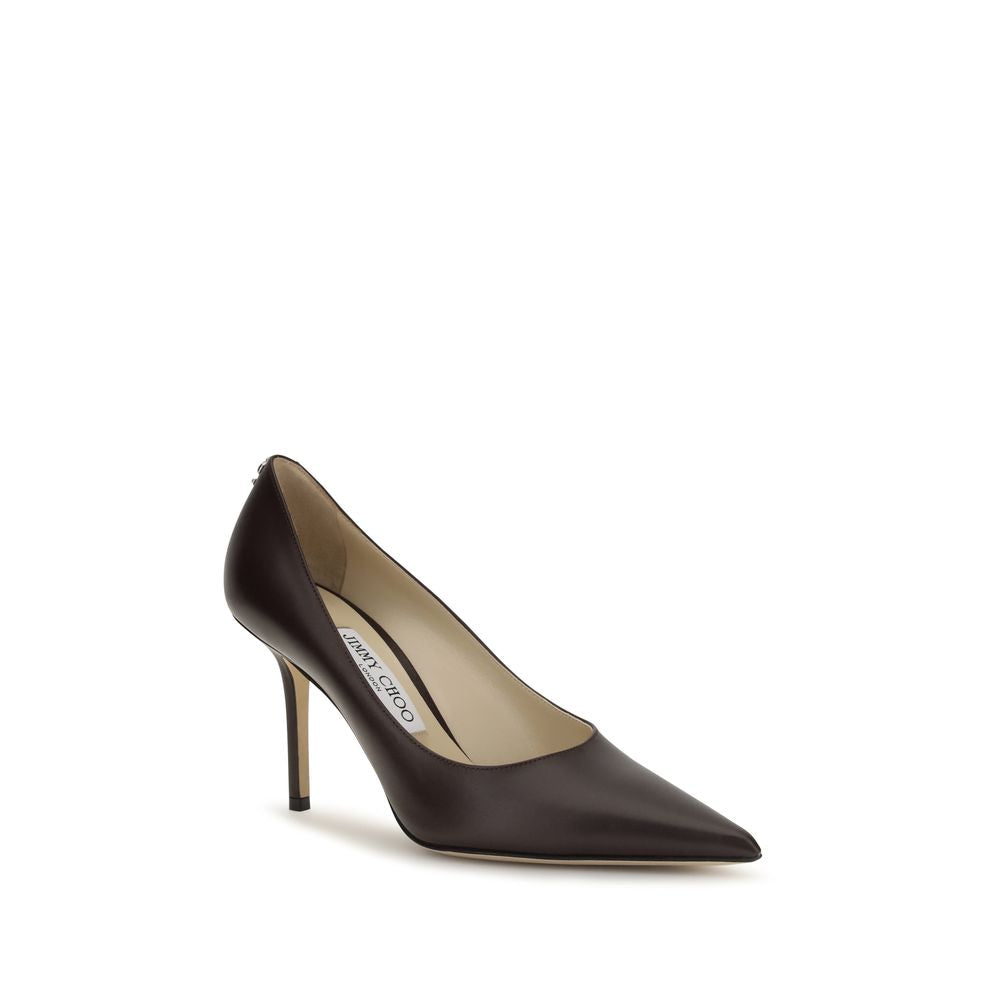 Jimmy Choo Braune Kalbsleder Bos Taurus High Heel Pumps-2