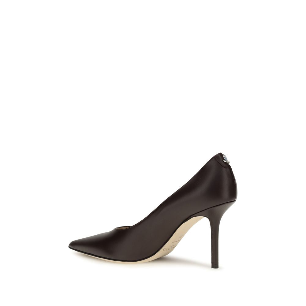 Jimmy Choo Braune Kalbsleder Bos Taurus High Heel Pumps-3