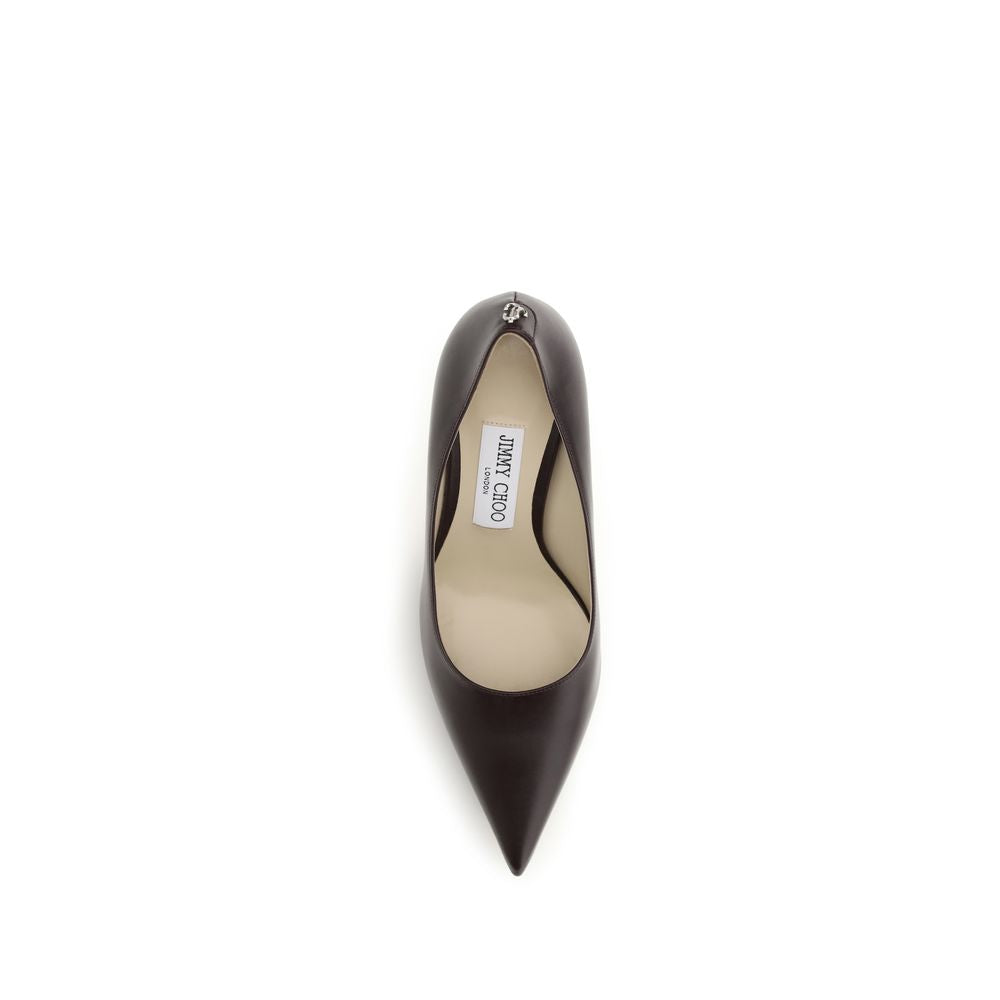 Jimmy Choo Braune Kalbsleder Bos Taurus High Heel Pumps-4