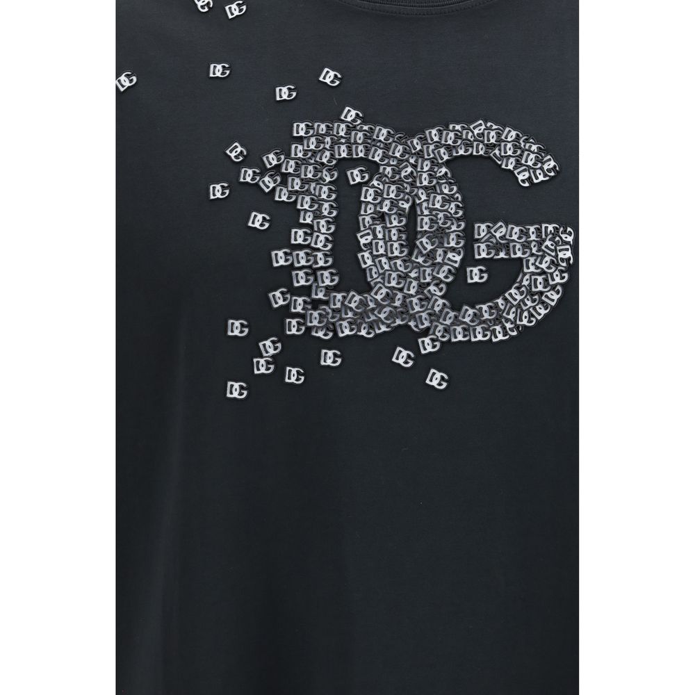 Dolce & Gabbana Schwarzes Baumwoll-T-Shirt-3