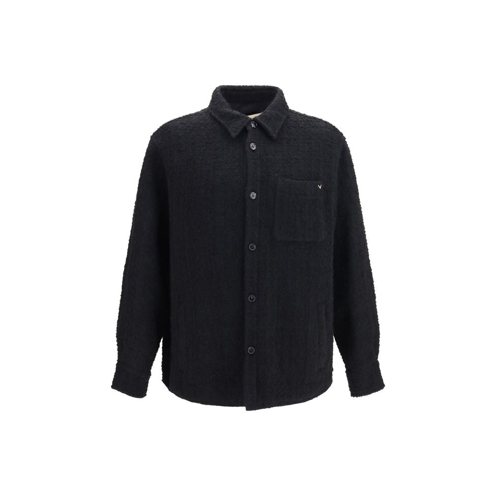 Valentino Garavani Schwarze Baumwoll-Shell-Jacke-1