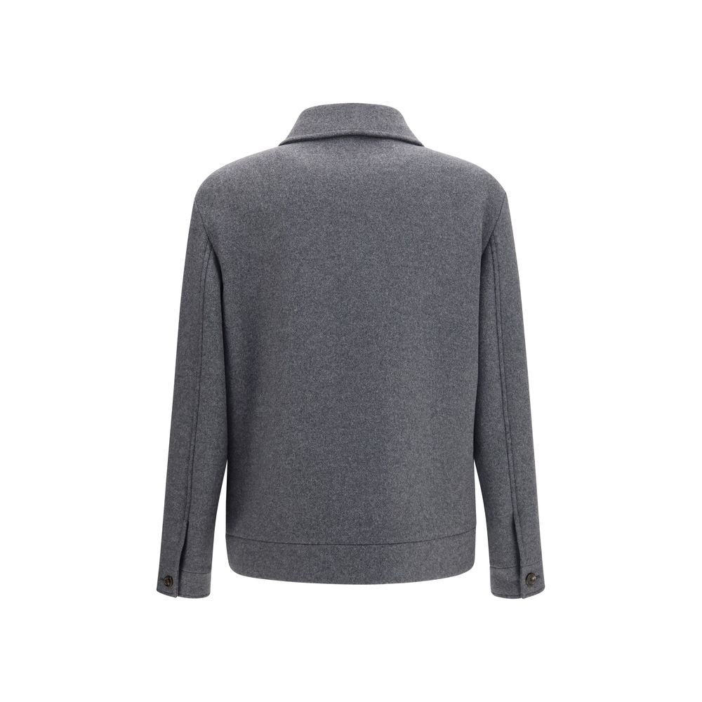 Valentino Garavani Graue Lammwolljacke Oves Aries-2