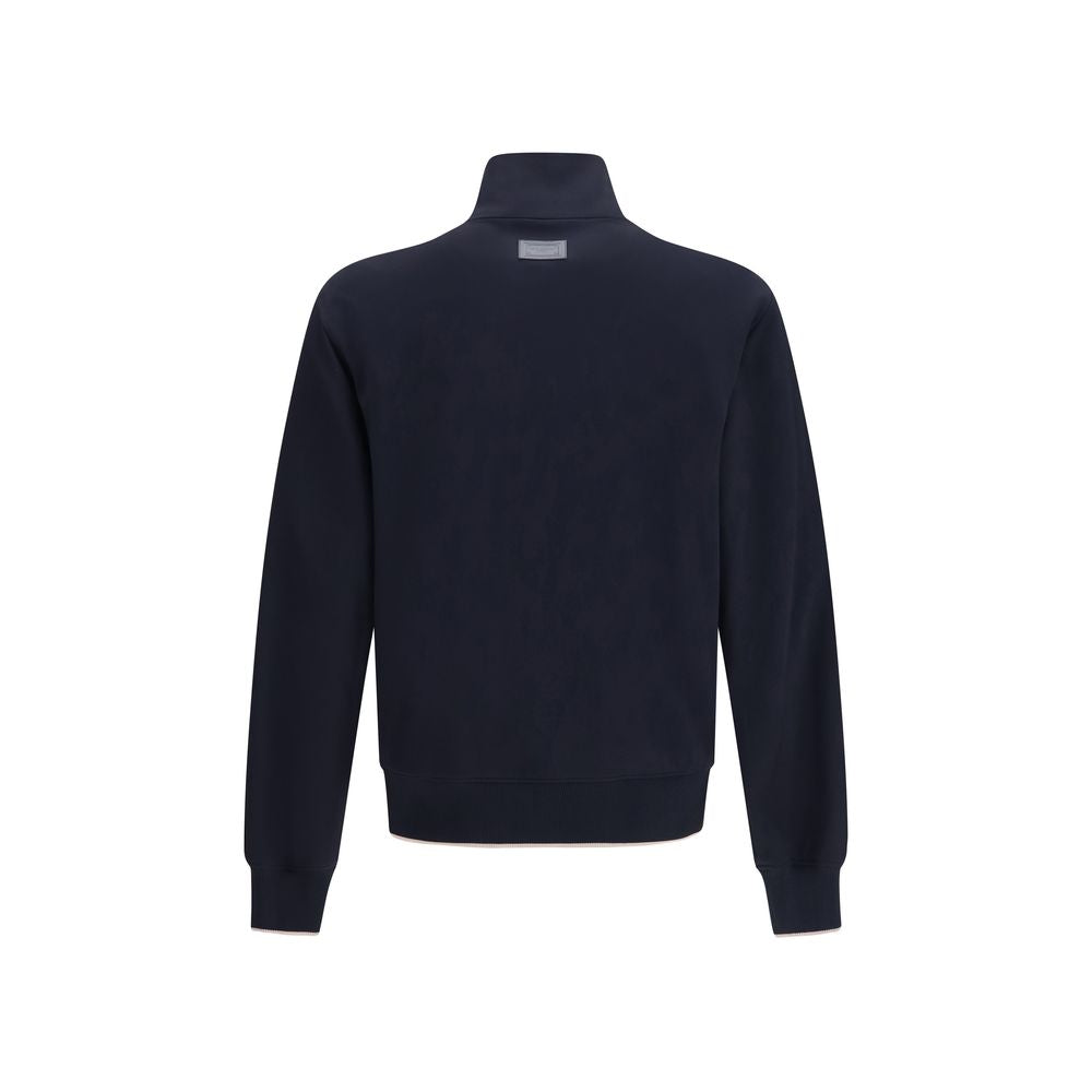Dolce & Gabbana Blaue Polyamid-Jacke in voller Länge-2