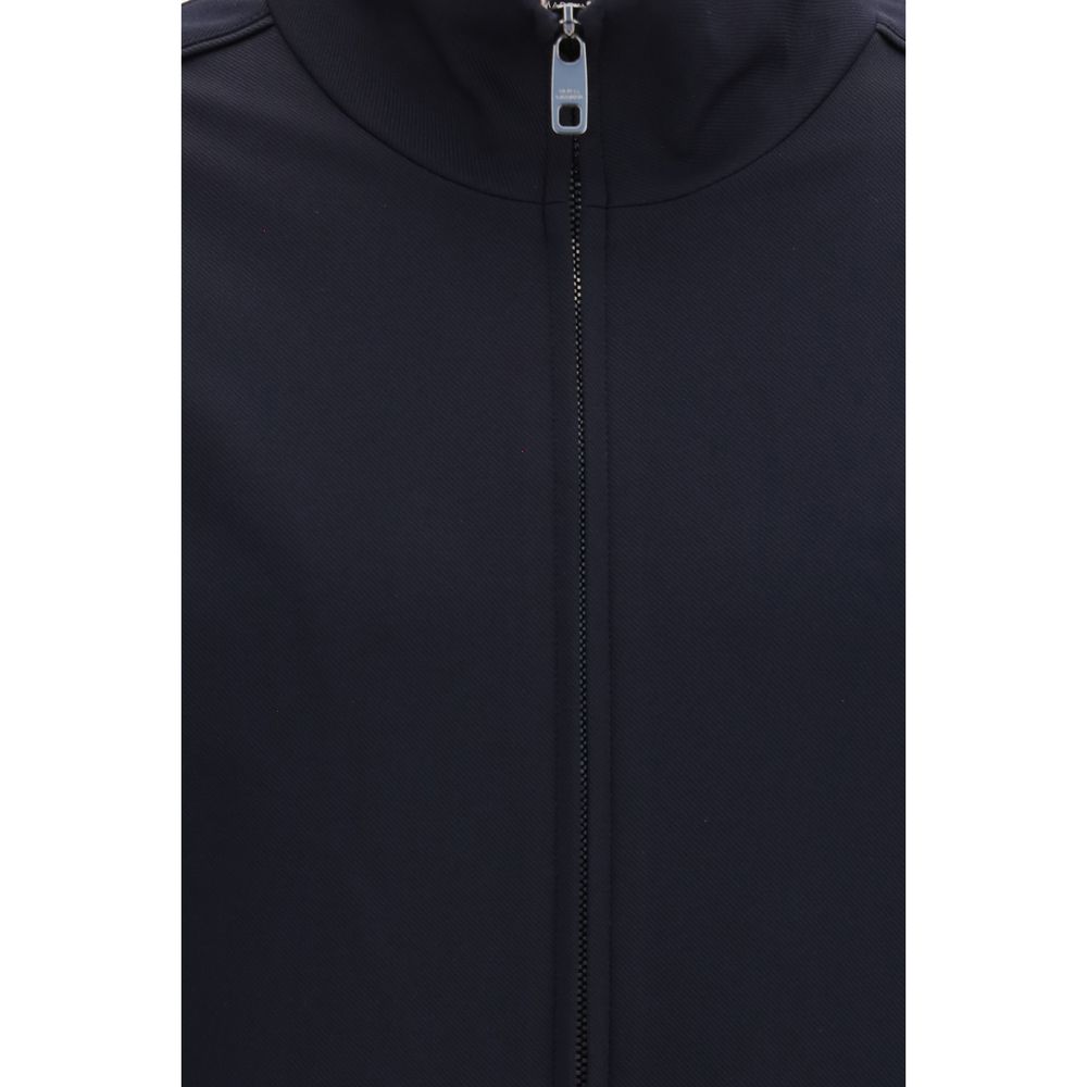 Dolce & Gabbana Blaue Polyamid-Jacke in voller Länge-3