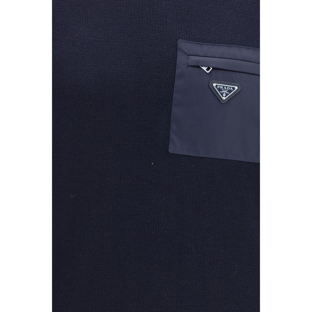 Prada Blauer Wollpullover Oves Aries-3