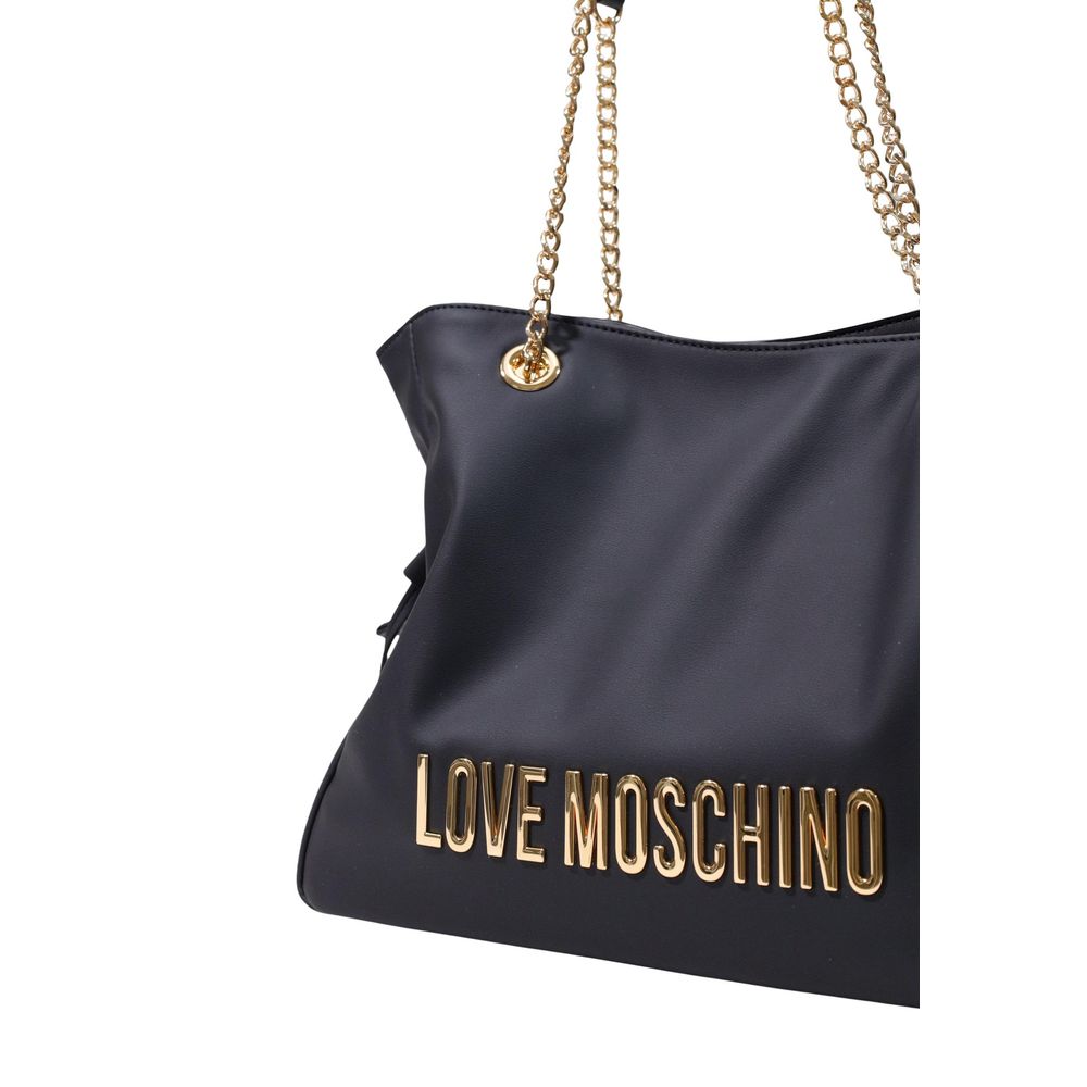 Love Moschino Schwarze Handtasche aus Polyester-4