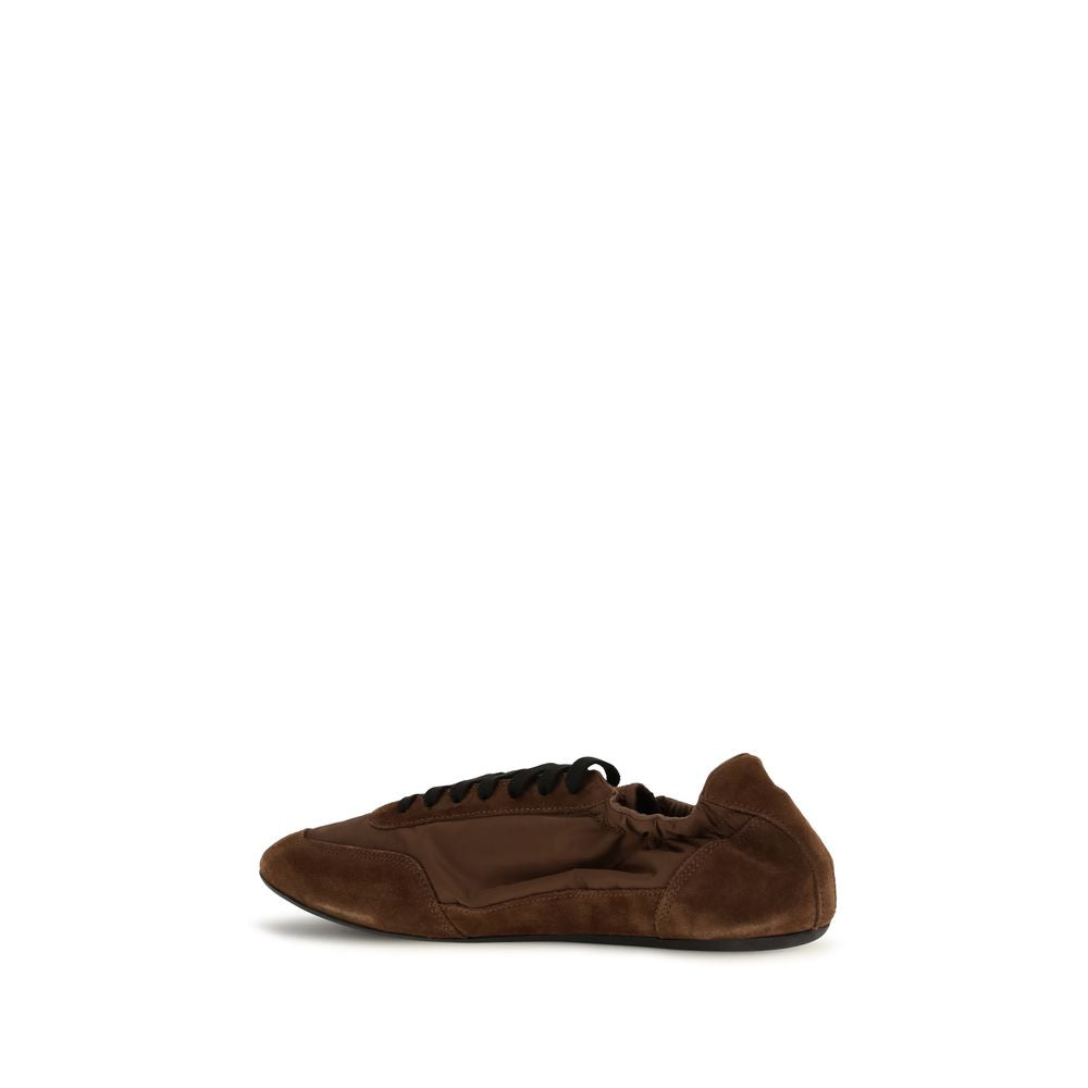Prada Braune Gummisneaker im Athletic-Stil-3