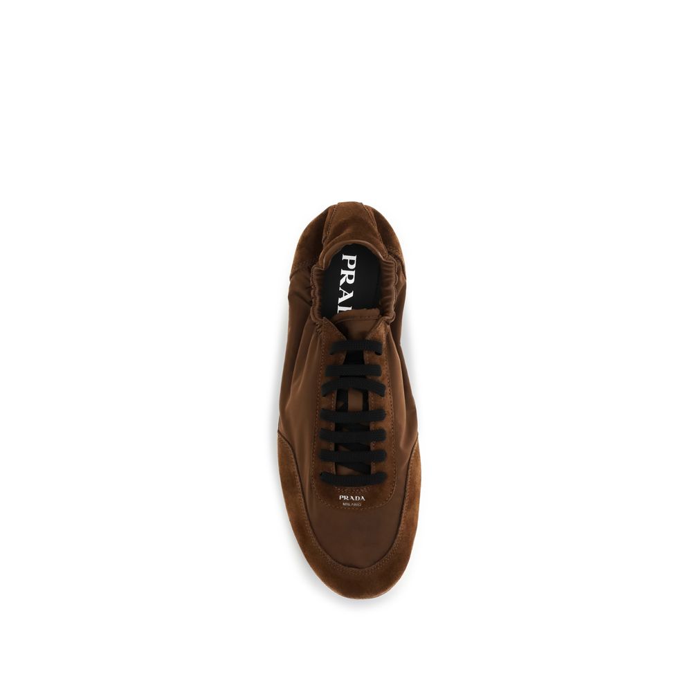 Prada Braune Gummisneaker im Athletic-Stil-4
