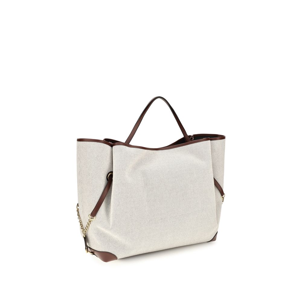 Chloé Beige Cotton Shoulder Bag-3