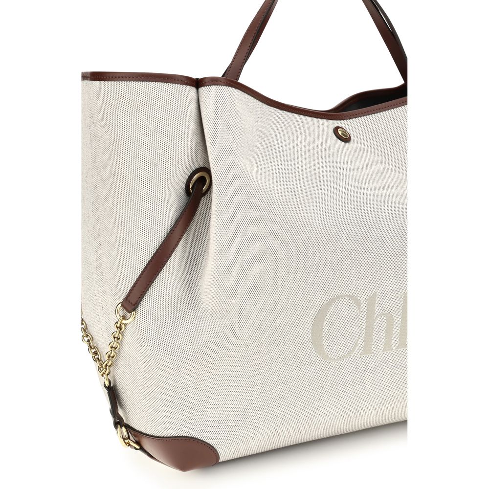 Chloé Beige Cotton Shoulder Bag-4