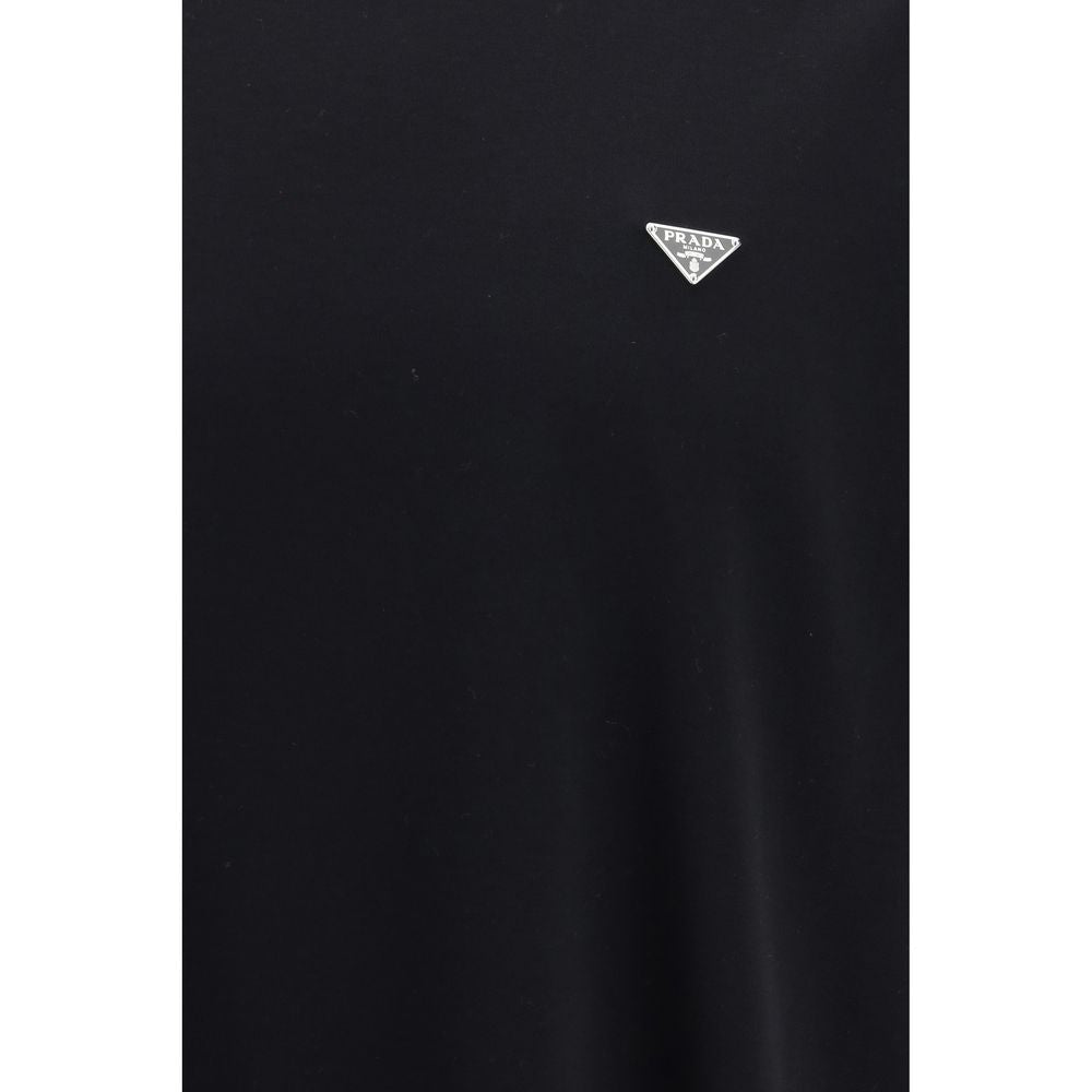 Prada Schwarzes Baumwoll-T-Shirt-3