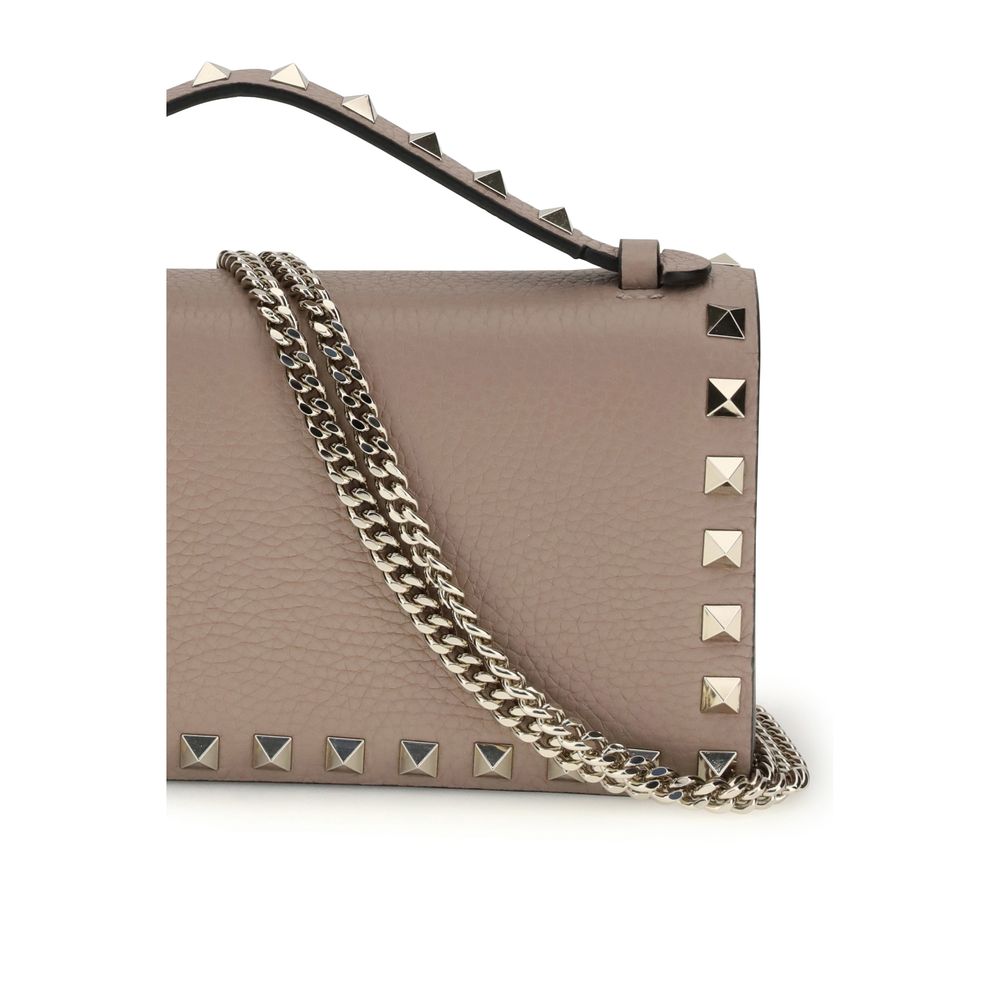 Valentino Garavani Beige Calf Leather Bos Taurus Wallet-4