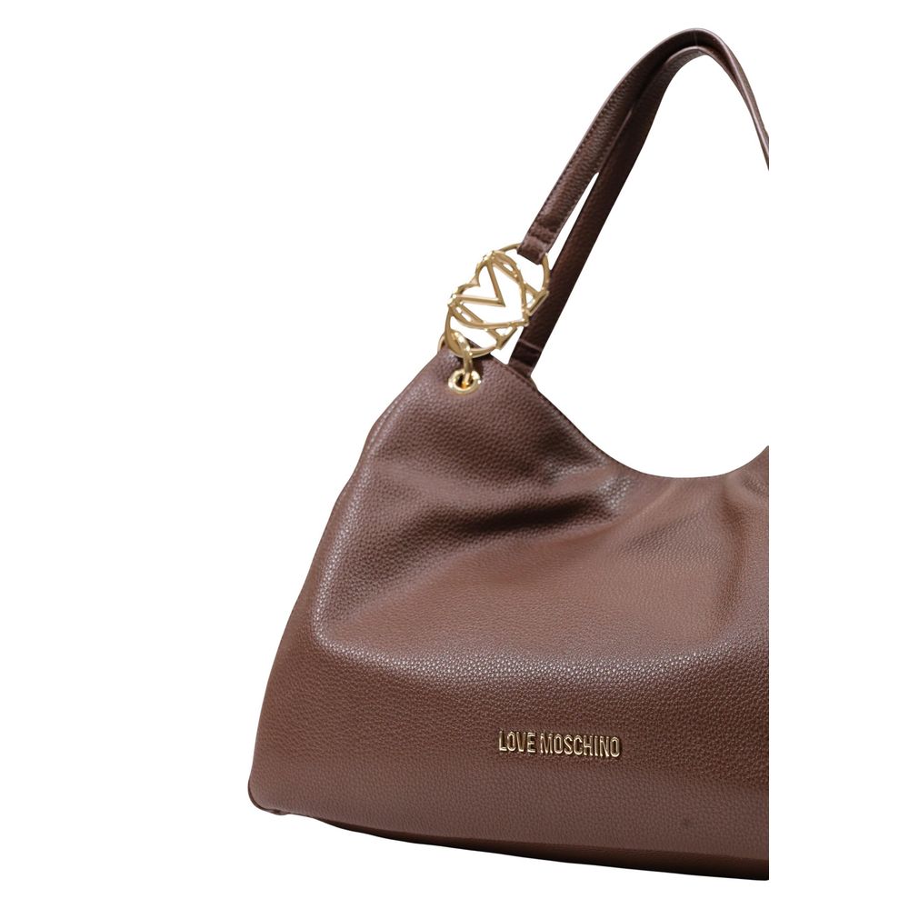 Love Moschino Braune Handtasche aus Polyethylen-4