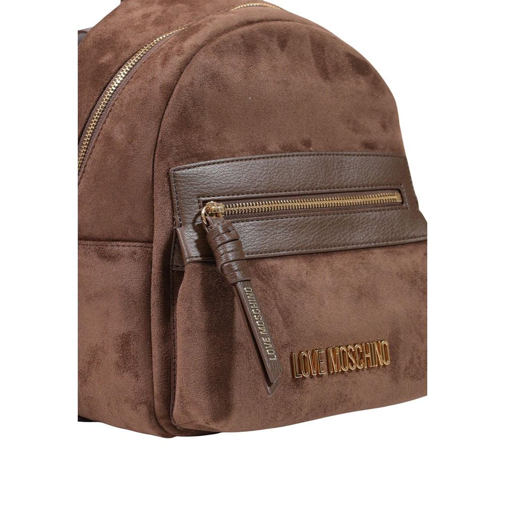 Love Moschino Brauner Rucksack aus Polyester-4
