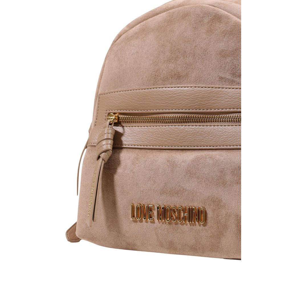 Love Moschino Beiger Rucksack aus Polyester-4