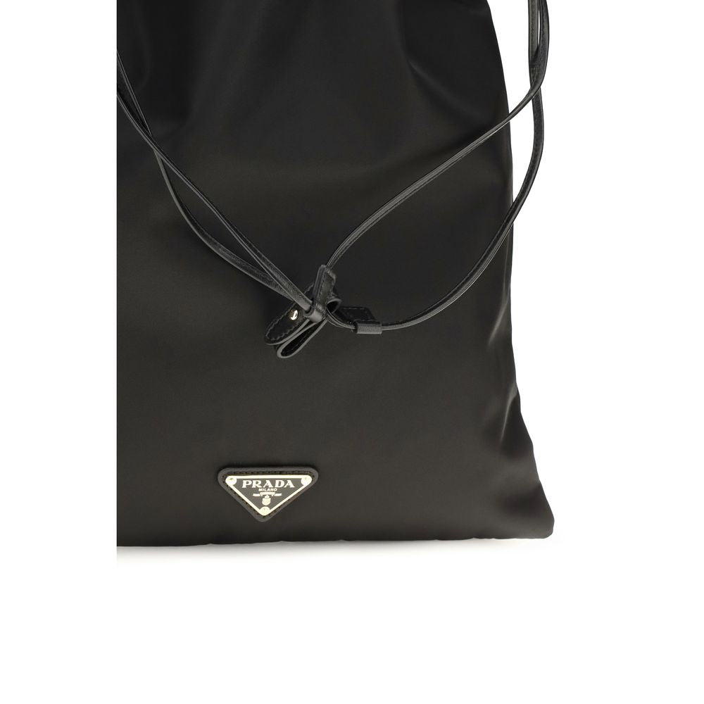 Prada Schwarze Polyamid-Geldbörse-4