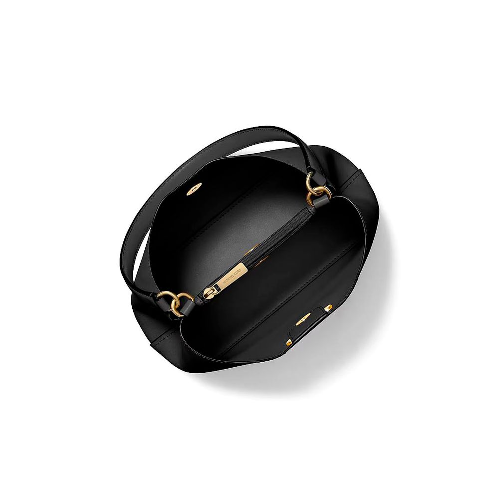 Michael Kors Schwarze Canvas Umhängetasche-3