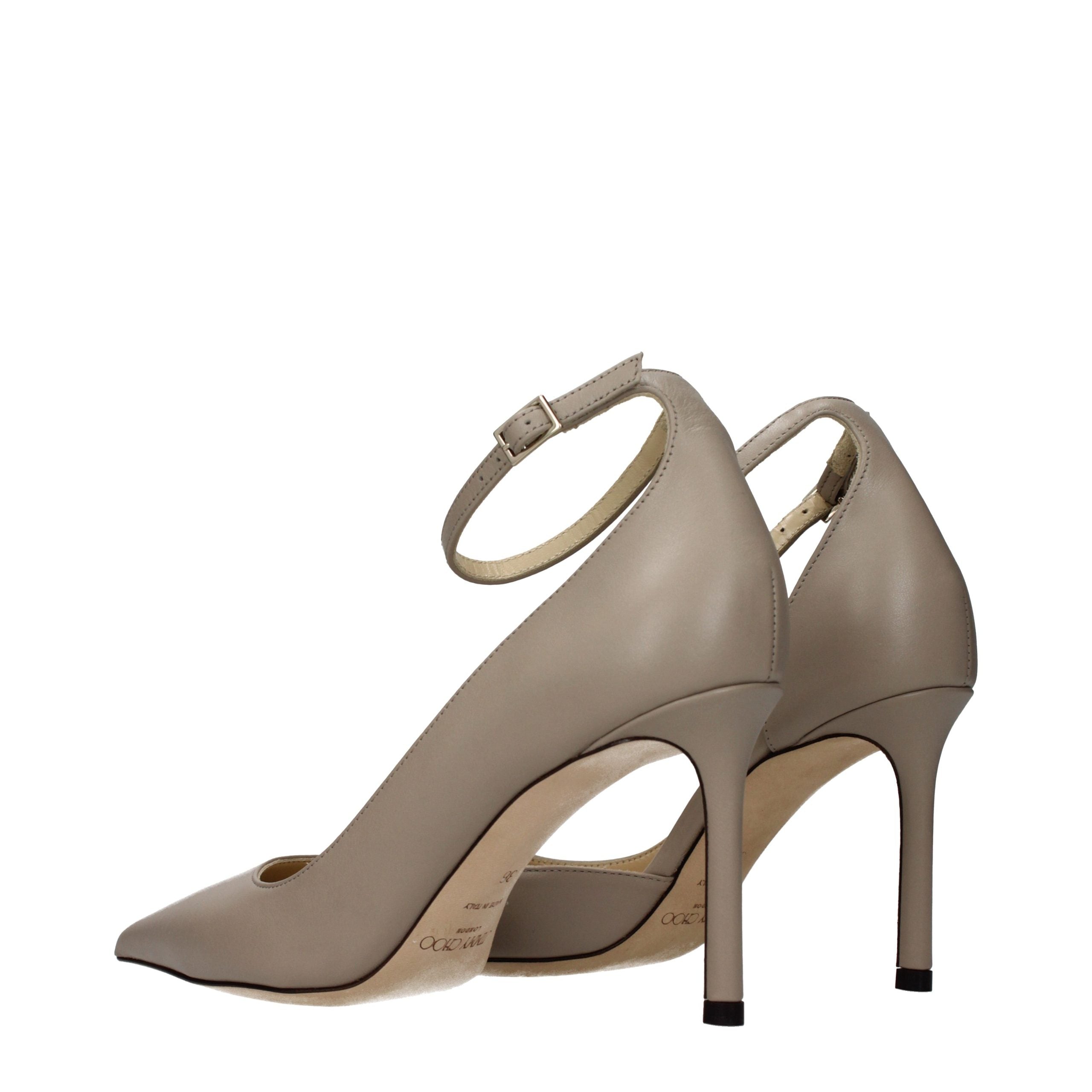 Jimmy Choo Graue Lederpumps-4