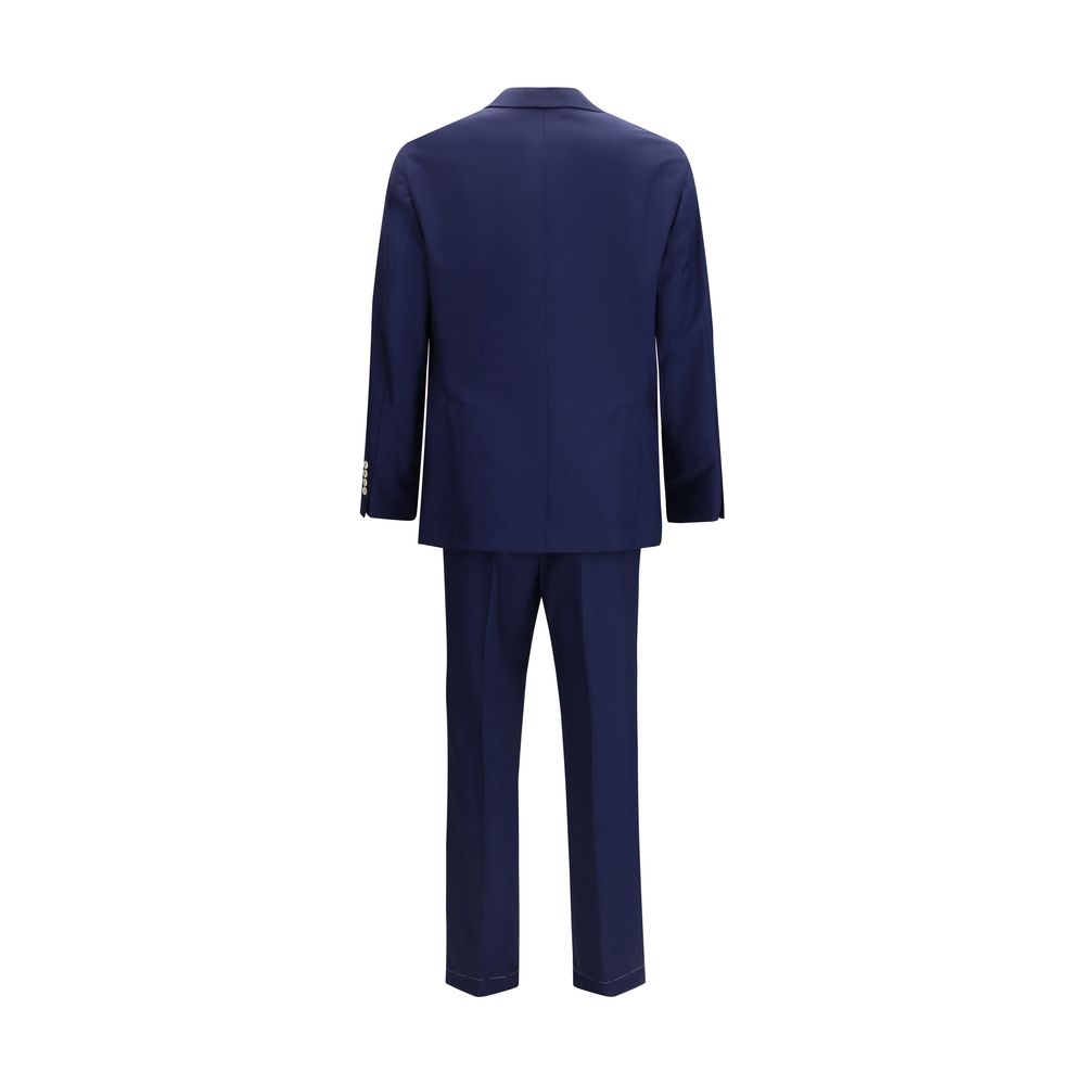 Brunello Cucinelli Blauer Wollanzug Oves Aries Zweiteiler-2