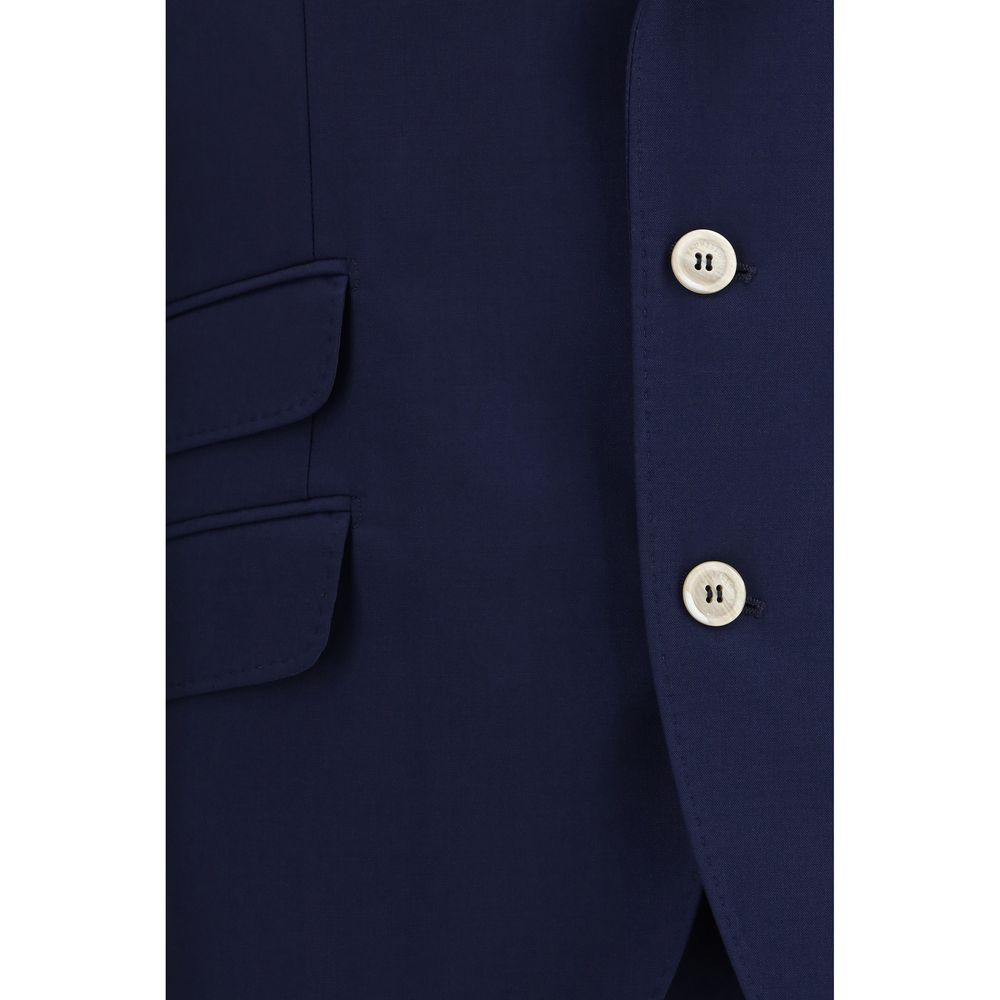 Brunello Cucinelli Blauer Wollanzug Oves Aries Zweiteiler-4