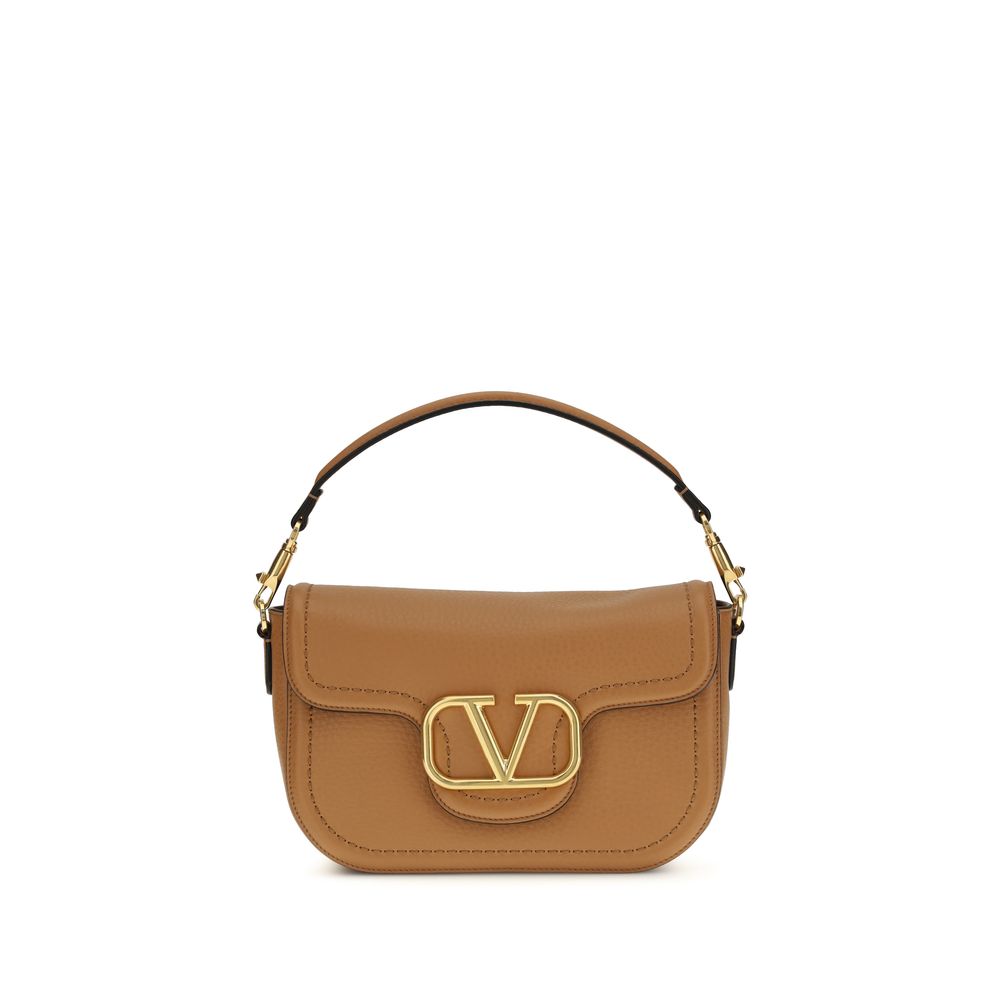 Valentino Garavani Beige Kalbsleder Bos Taurus Schultertasche-1