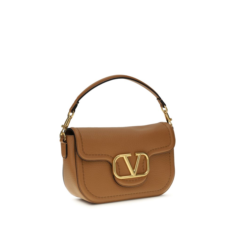 Valentino Garavani Beige Kalbsleder Bos Taurus Schultertasche-2