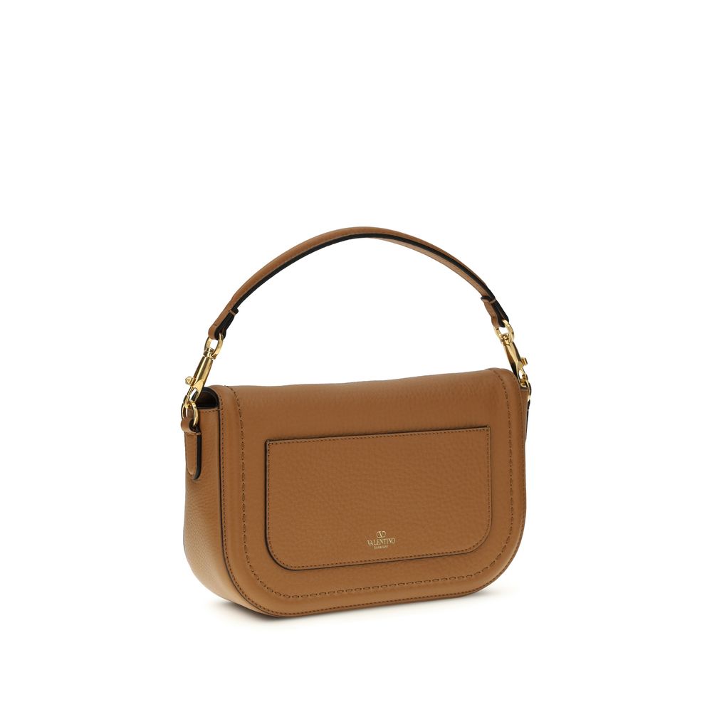 Valentino Garavani Beige Kalbsleder Bos Taurus Schultertasche-3