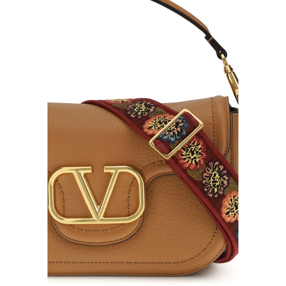 Valentino Garavani Beige Kalbsleder Bos Taurus Schultertasche-4