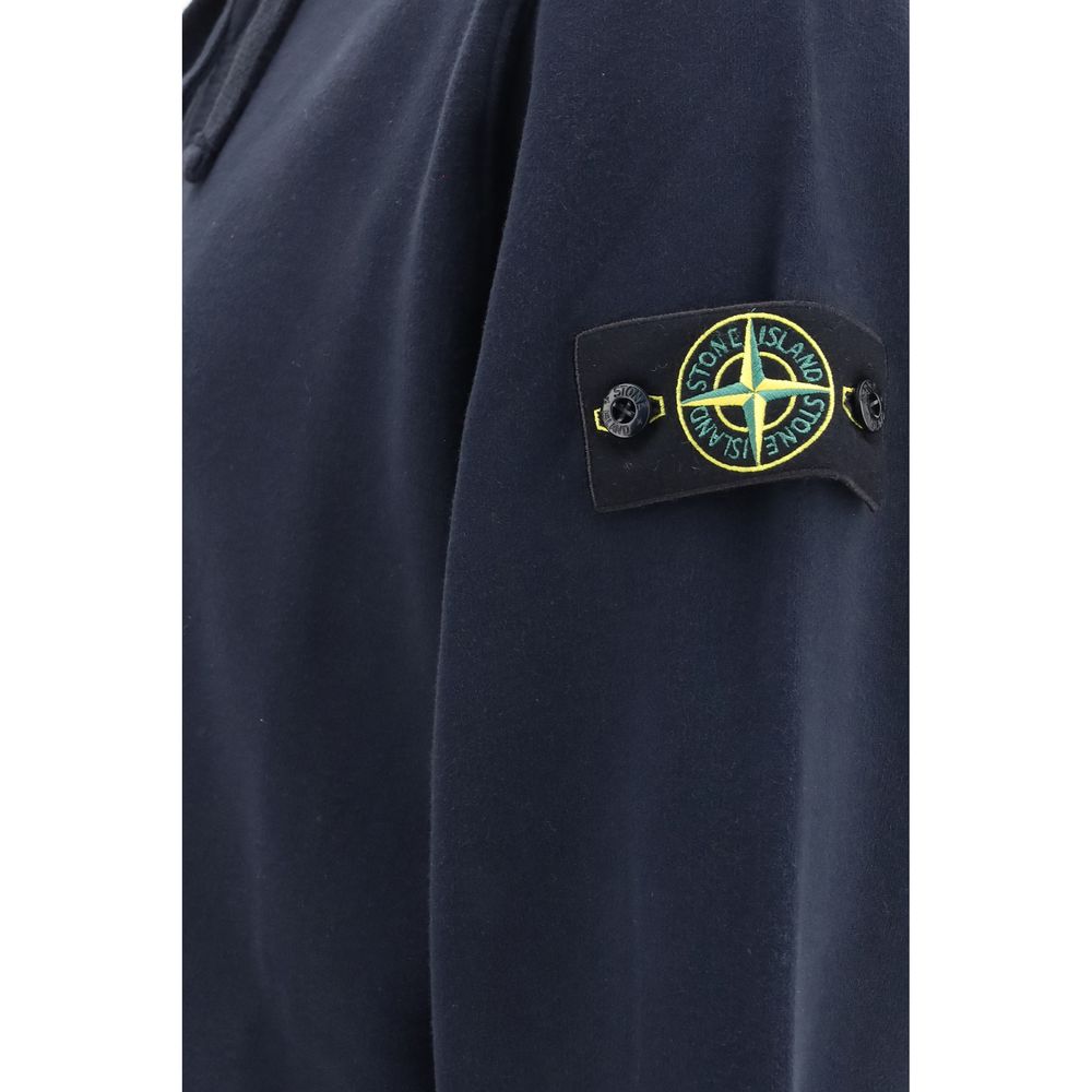Stone Island Blauer Baumwoll-Sweatshirt-3