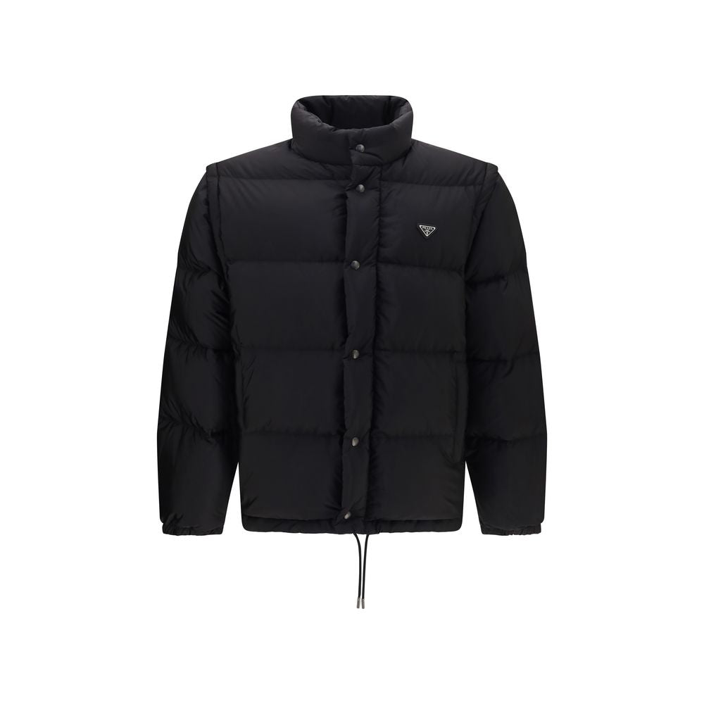 Prada Schwarze Daunenjacke aus Gänsedaunen, durchgehend-1