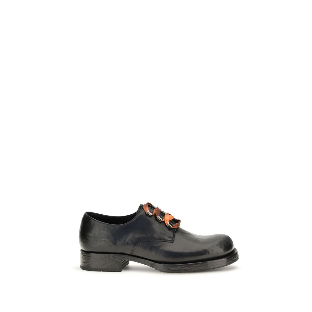 Prada Schwarze Kalbsleder Bos Taurus Oxfords und Derbys-1
